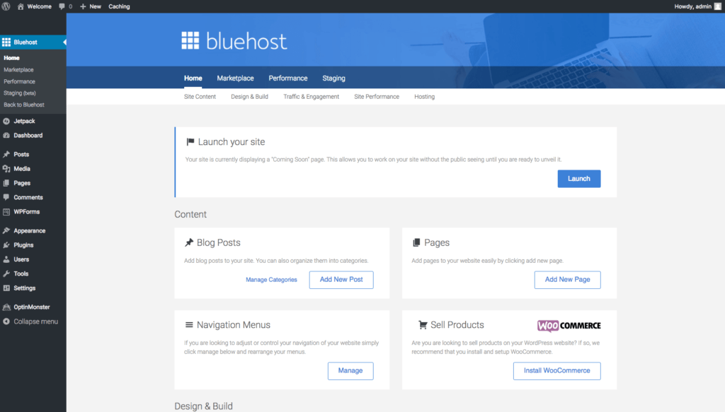 Launch Bluehost Website:  How to Start a blog Guide