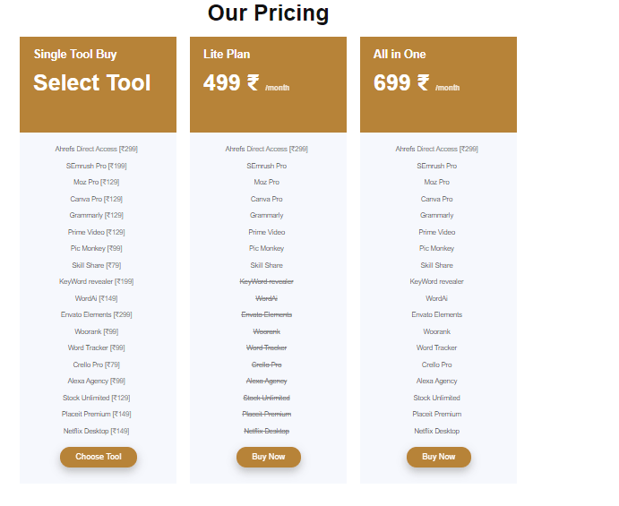 Star SEO Tools Plan and Pricing