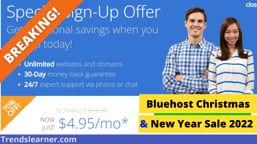 Bluehost Christmas Sale 2024[ Final Sale of the Year] – Get 70% OFF & Free Domain